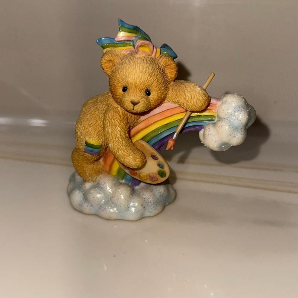 Vintage 1997 Cherished Teddies “You Color My Rainbow” Figurine